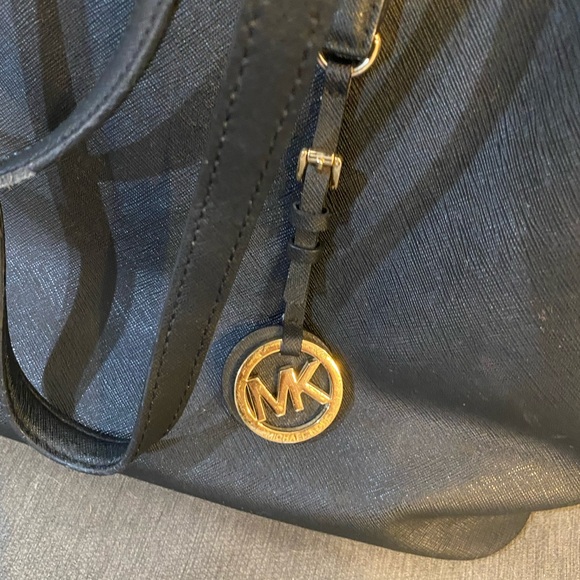 Michael Kors black leather tote bag- 17 inches by 11 inches. - Picture 2 of 9